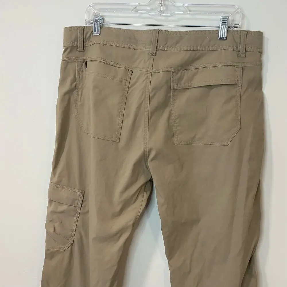 Prana Men's Zion Stretch Pants‎ Cargo Hiking Outdoor Tan XL x 30